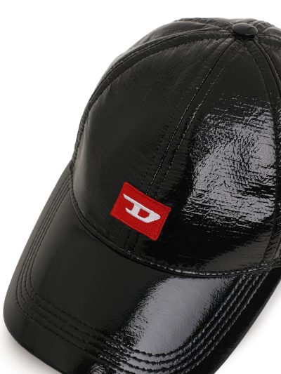 כובע מצחייה עם לוגו D - שחור מבריק