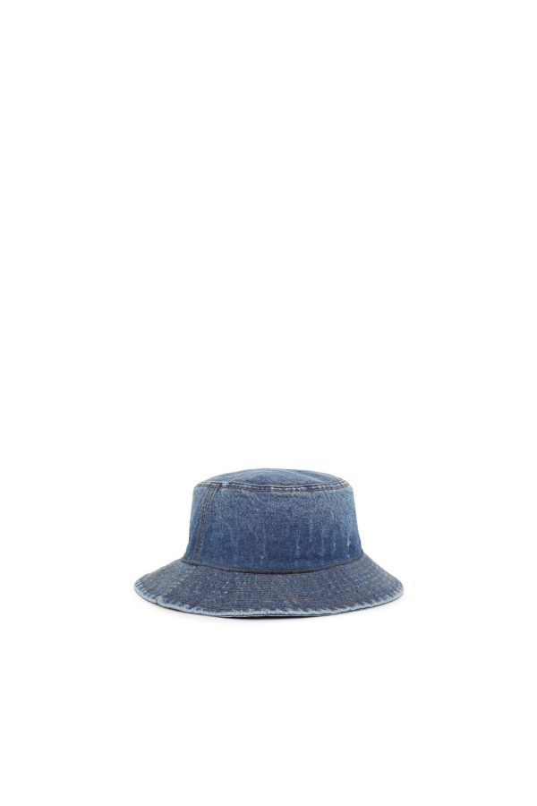 כובע באקט מדנים עם לוגו רטרו - כחול