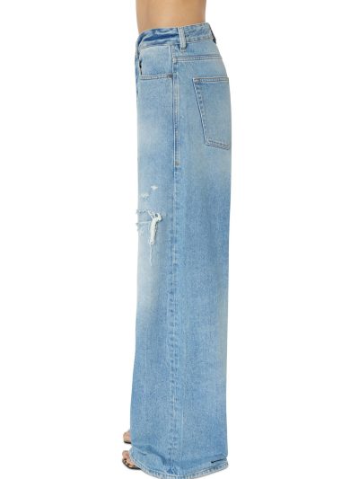 די סייר ג׳ינס בגזרה ישרה ורחבה - כחול בהיר