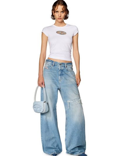 די סייר ג׳ינס בגזרה ישרה ורחבה - כחול בהיר