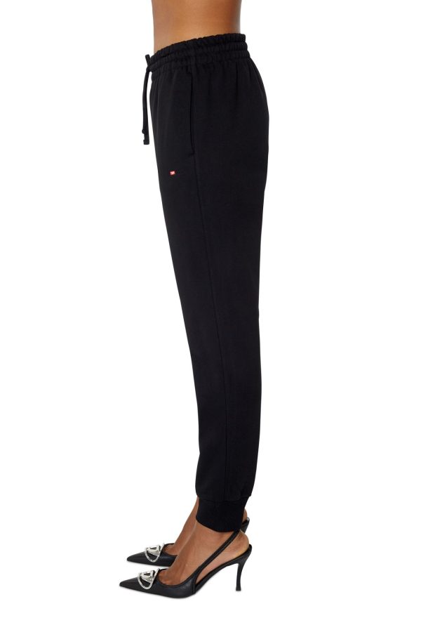מכנסי טרנינג עם לוגו D רקום - שחור