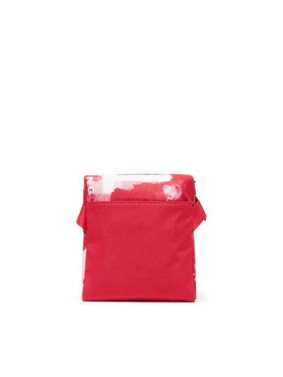 תיק קטן אלכסוני עם לוגו מרוח - אדום