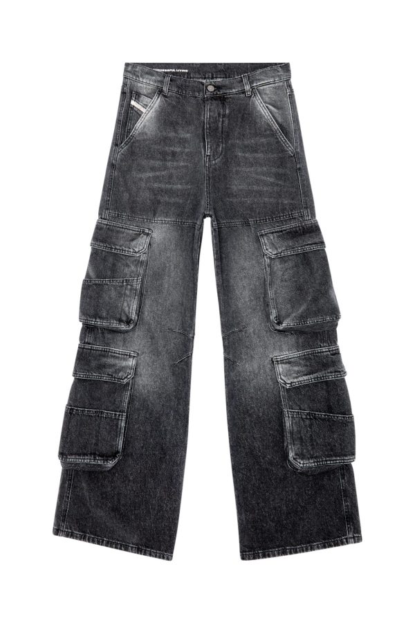 1996 - די סייר ג׳ינס דגמ״ח בגזרה ישרה ורחבה - אפור כהה